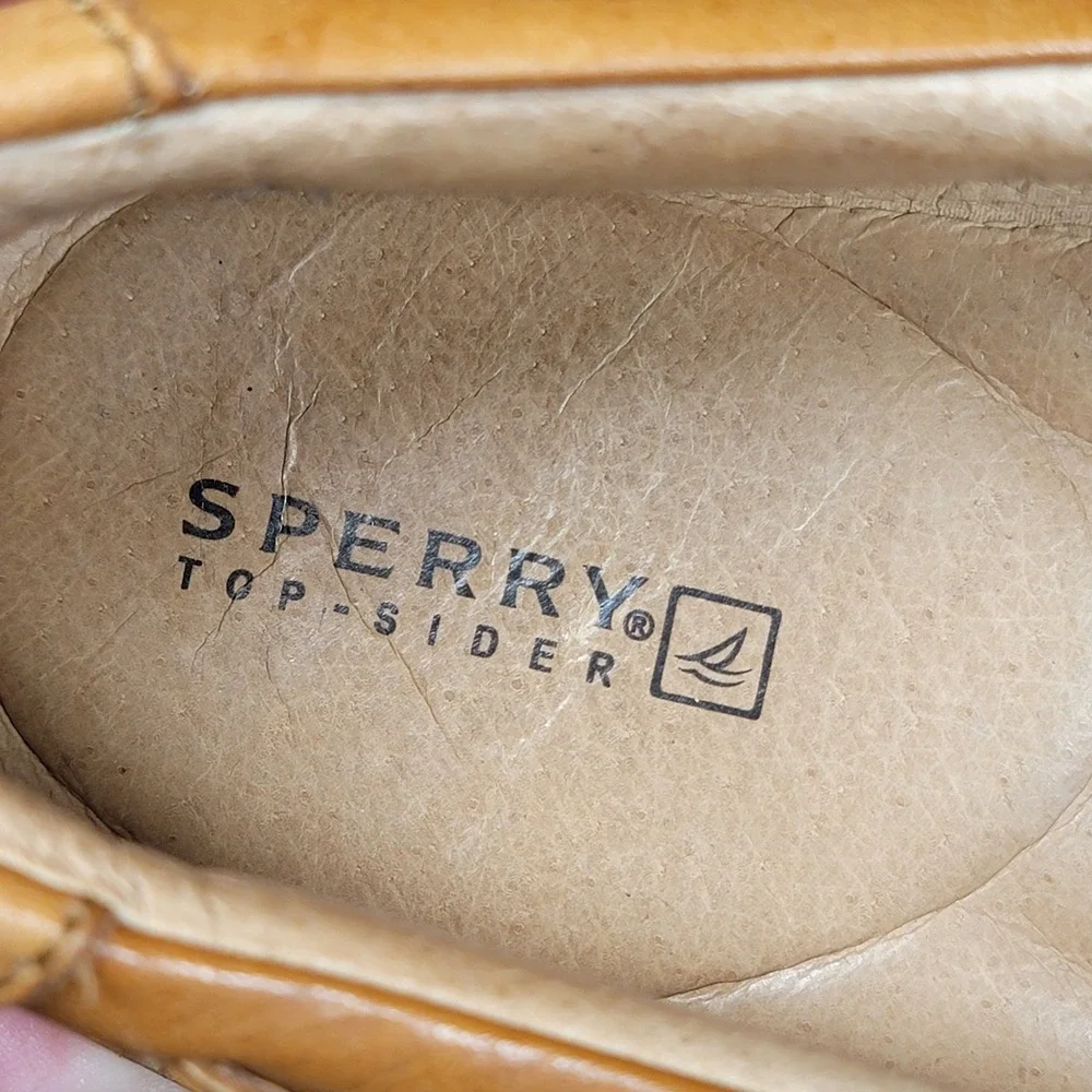 Sperry Top-Sider Brown Leather Driving Loafers Moc Toe Slip On Casual Men's 12M
